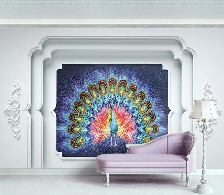 3D Peacock WC226 Wall Murals Wallpaper AJ Wallpaper 2