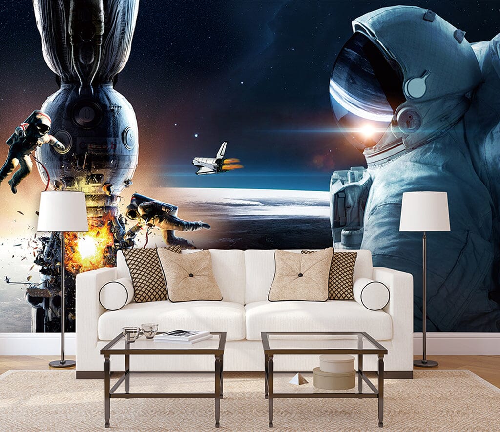 3D Rocket Launching WC066 Wall Murals Wallpaper AJ Wallpaper 2