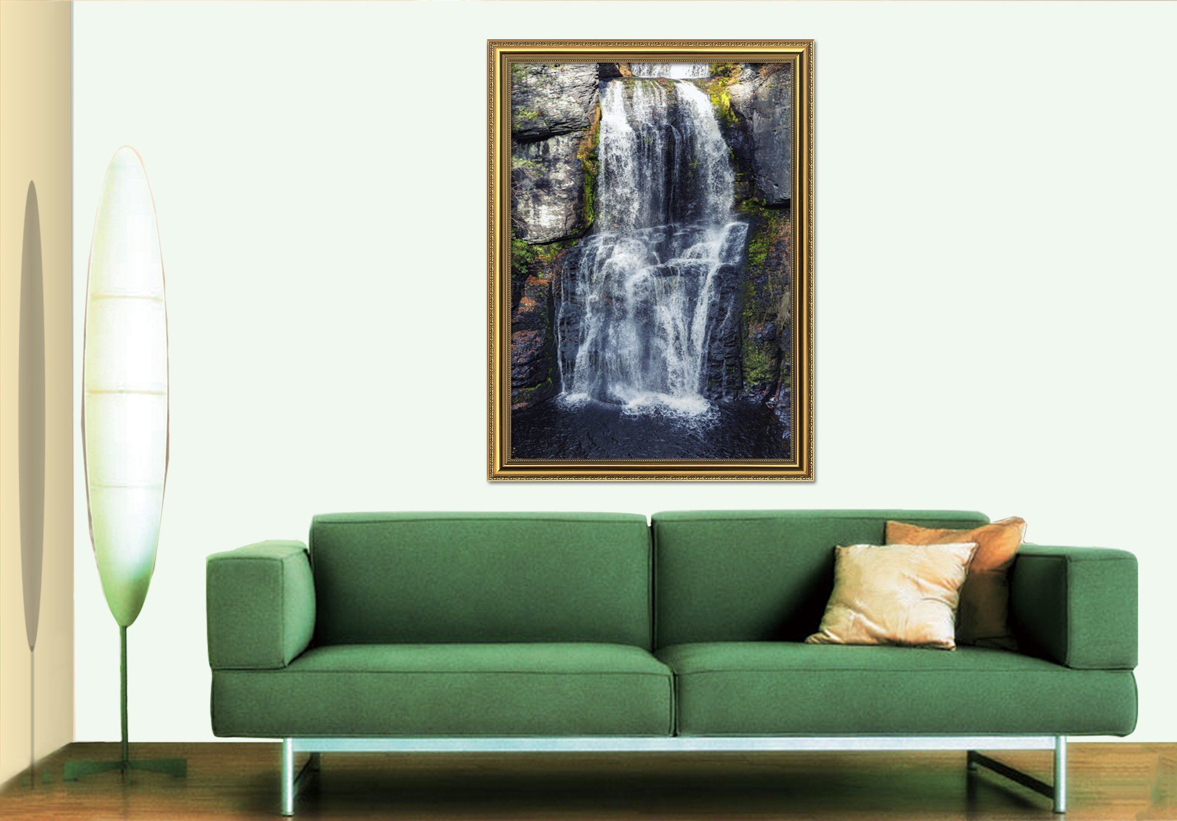 3D Cliff River 100 Fake Framed Print Painting Wallpaper AJ Creativity Home