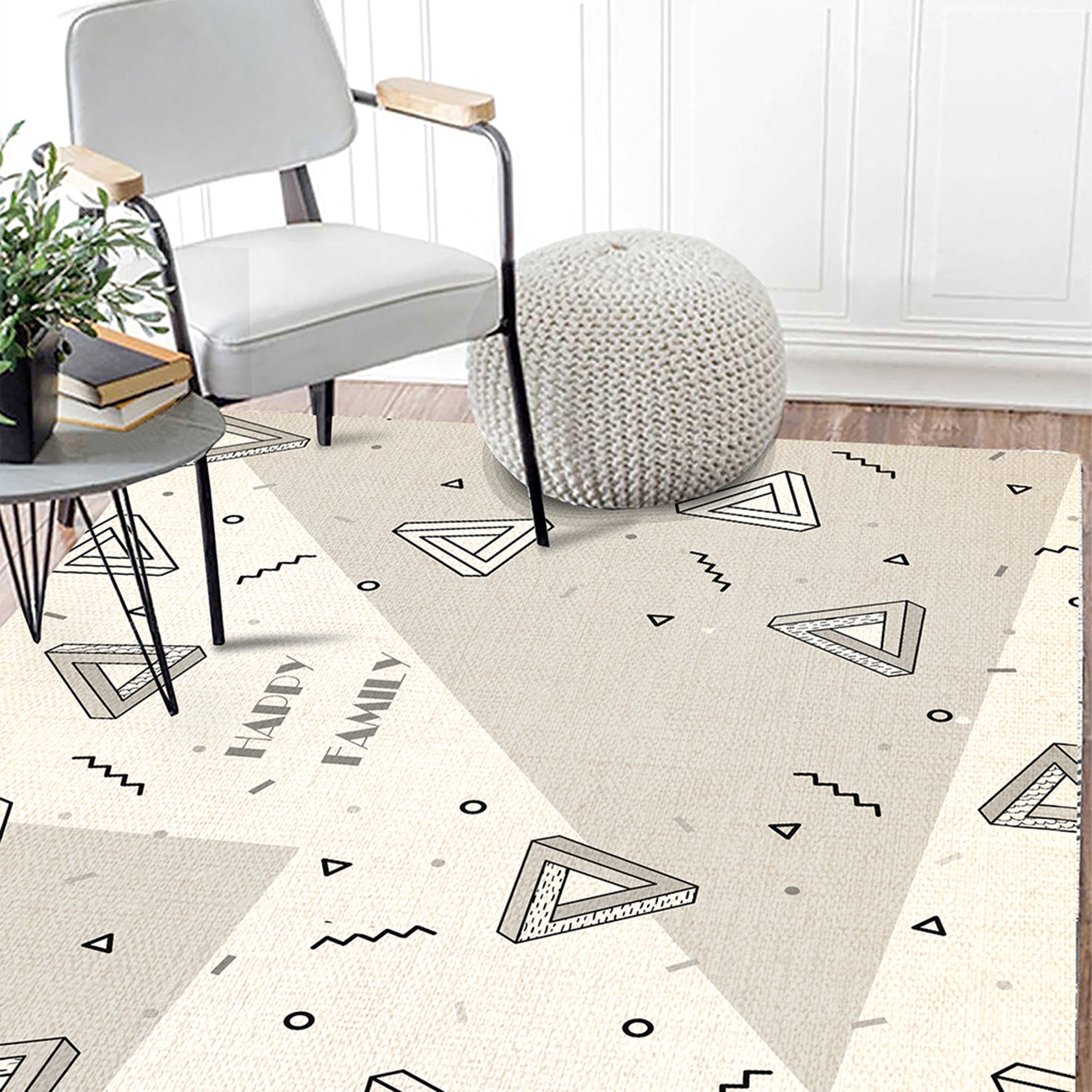 3D Cute Triangle WG224 Non Slip Rug Mat Mat AJ Creativity Home