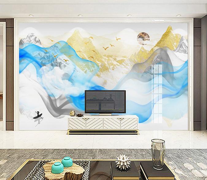 3D Mountain Peak Bird 95 Wall Murals Wallpaper AJ Wallpaper 2