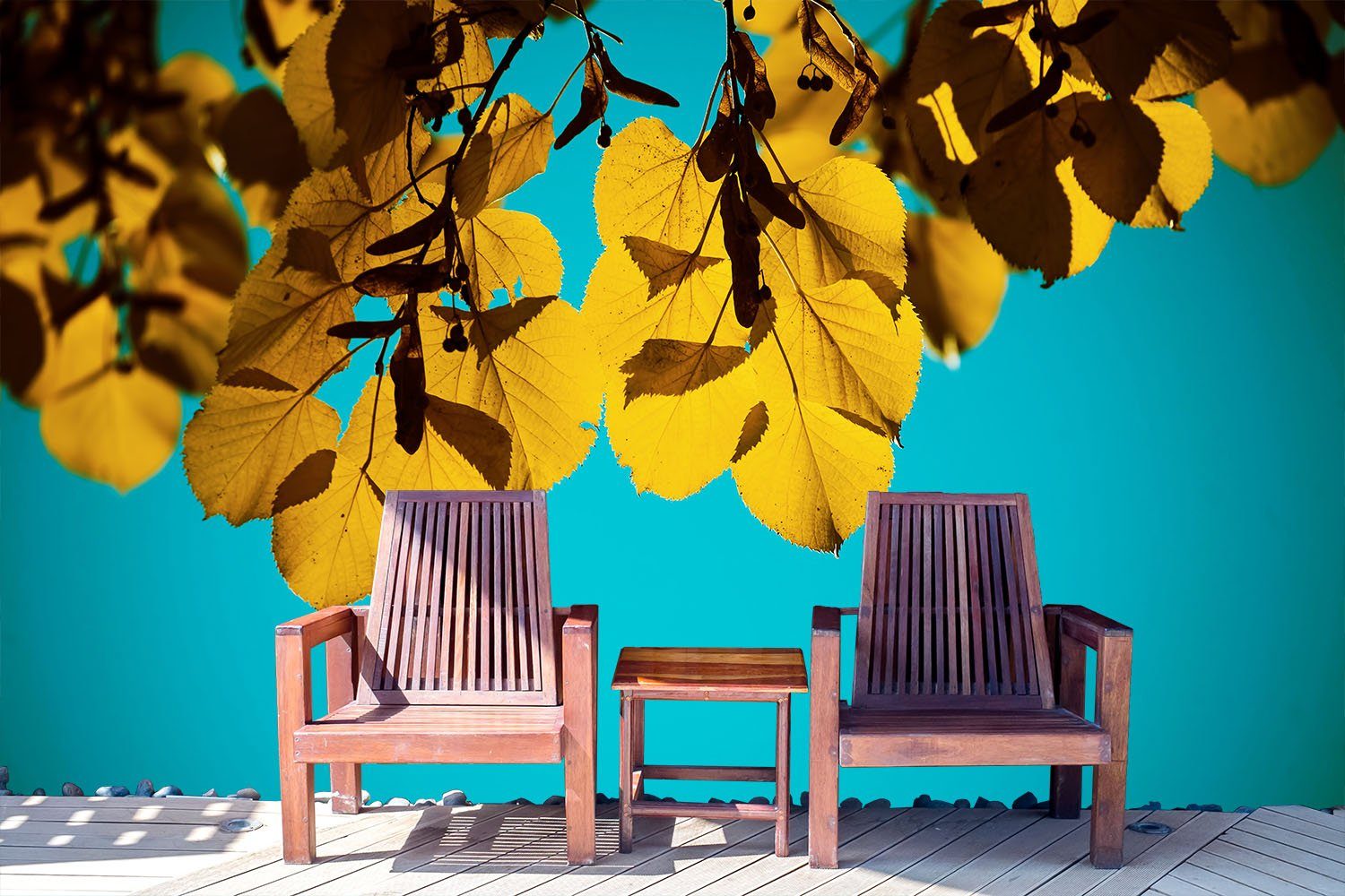 3D Golden Leaves 177 Wallpaper AJ Wallpaper