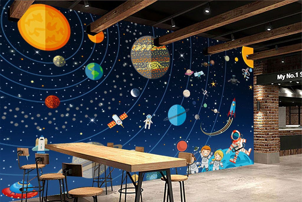 3D Color Planet WC070 Wall Murals Wallpaper AJ Wallpaper 2