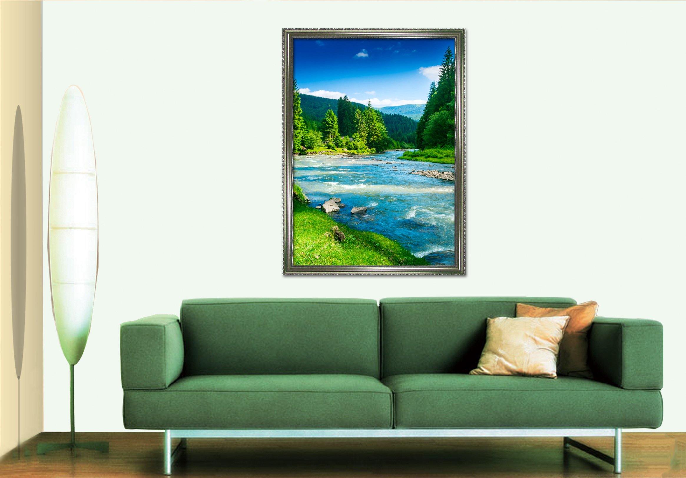3D Beautiful River 108 Fake Framed Print Painting Wallpaper AJ Creativity Home