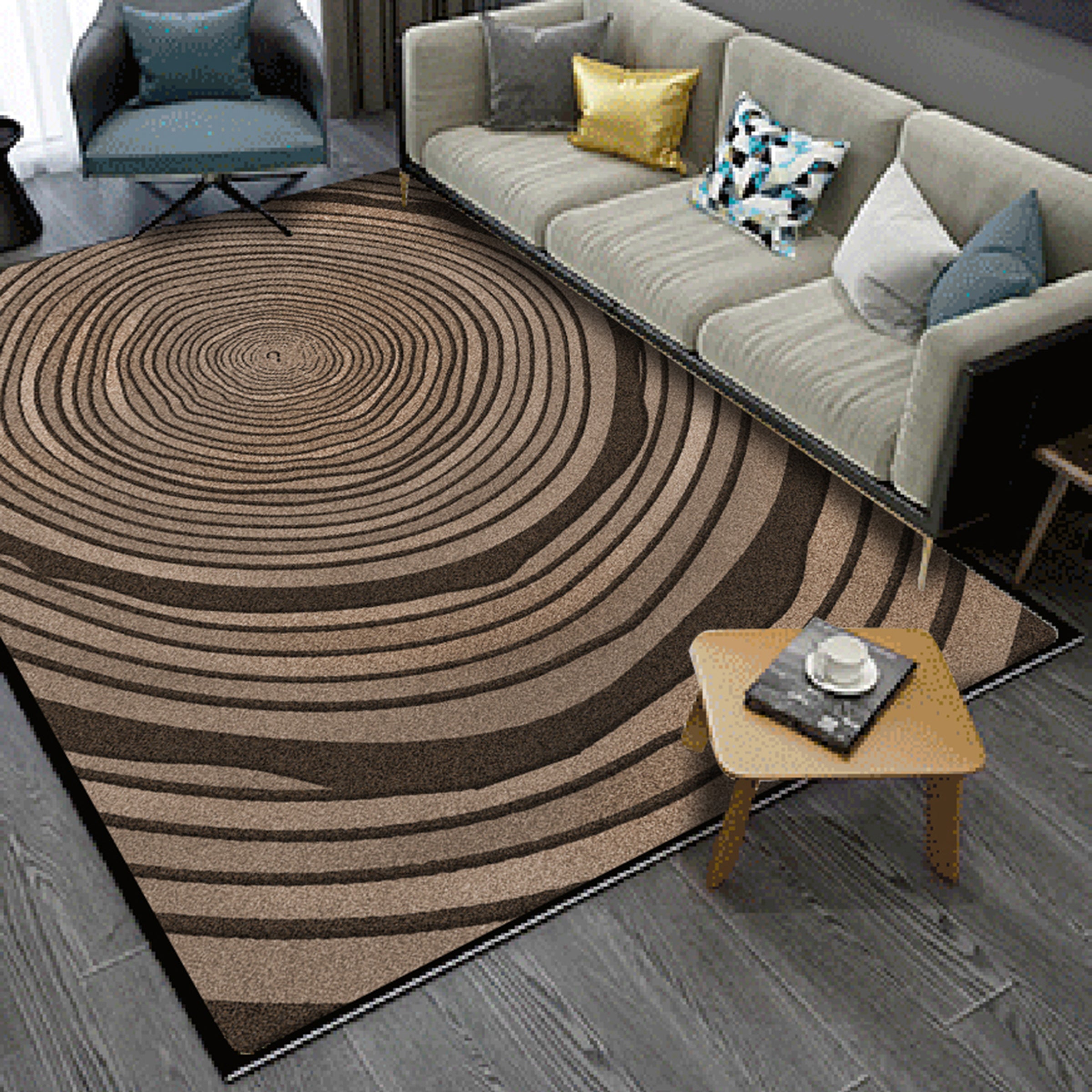 3D Muddy Wave WG422 Non Slip Rug Mat Mat AJ Creativity Home