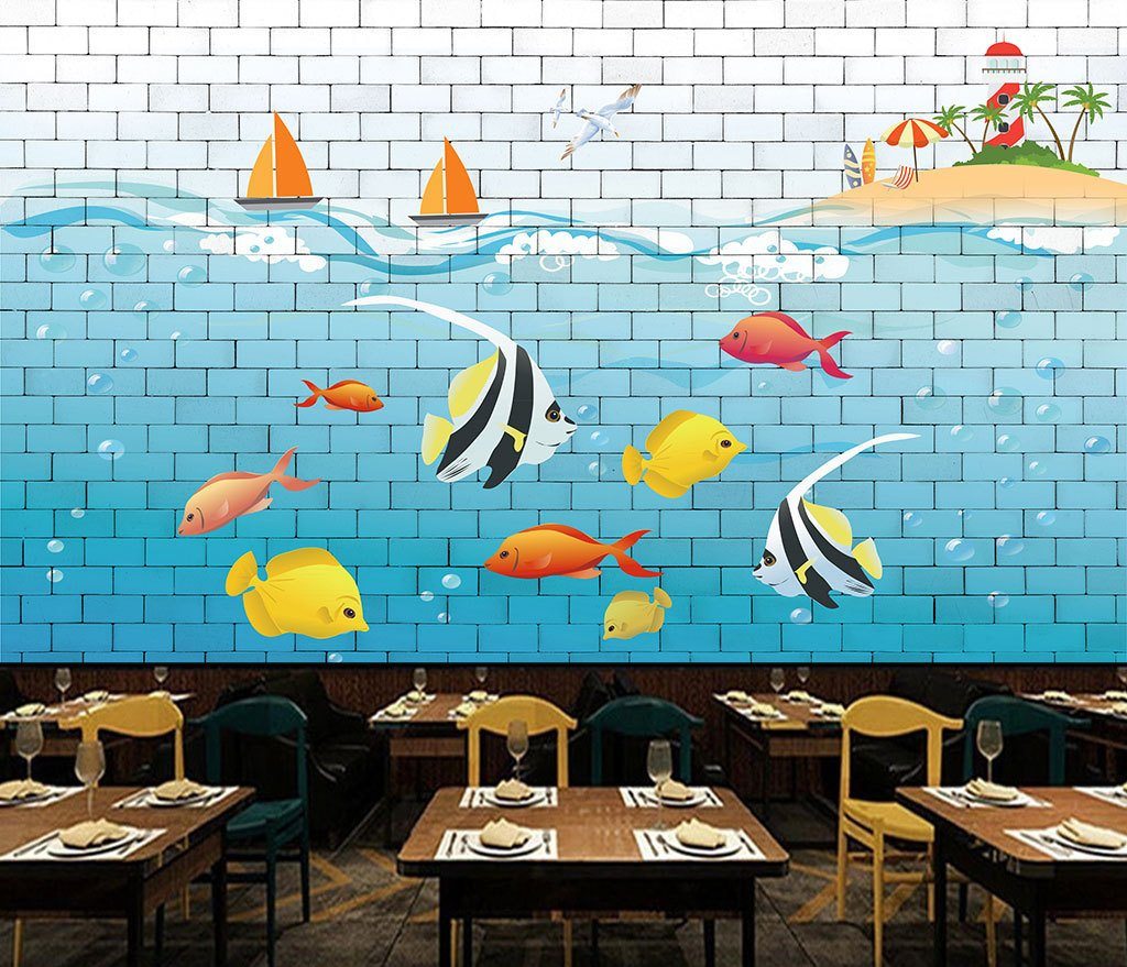 3D Underwater World 853 Wall Murals Wallpaper AJ Wallpaper 2