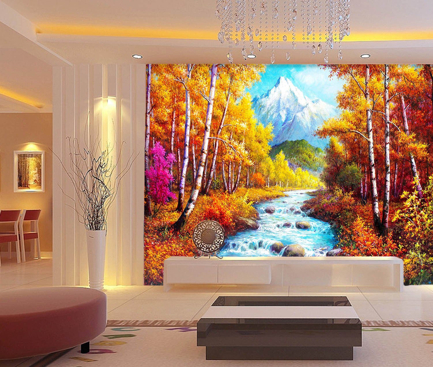 Forest Flowing Stream Wallpaper AJ Wallpaper