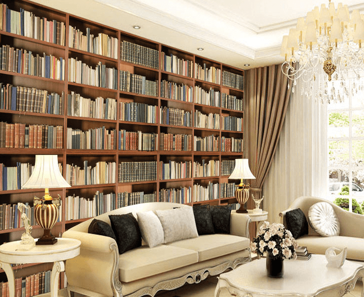 Large Bookcase Wallpaper AJ Wallpaper
