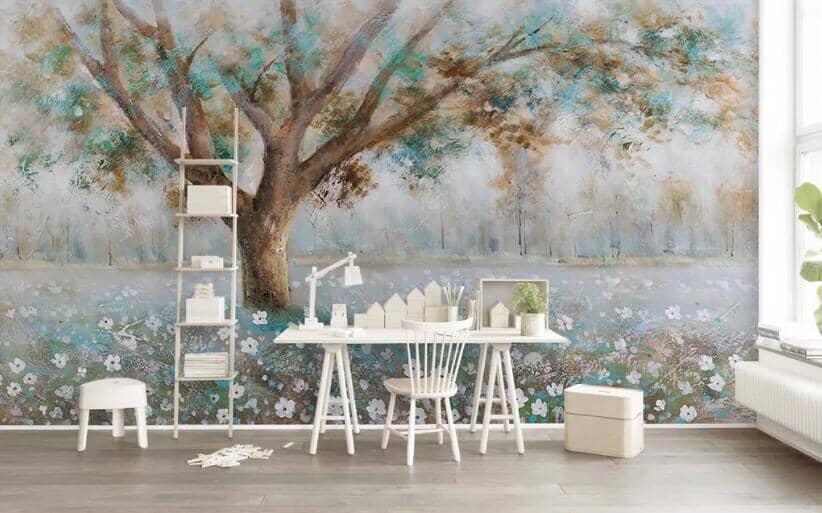 3D Painted Tree WC107 Wall Murals Wallpaper AJ Wallpaper 2