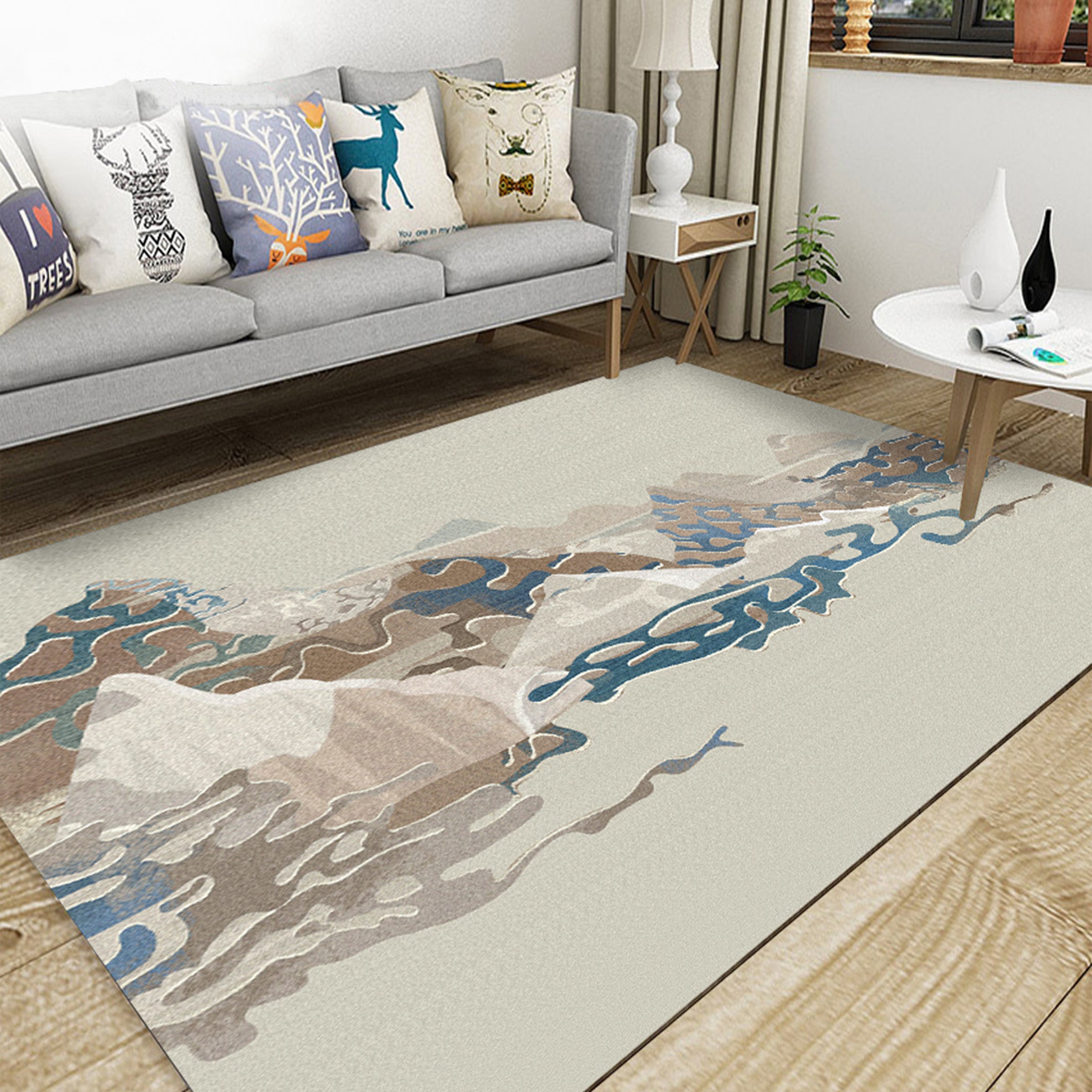 3D Colored Valley WG018 Non Slip Rug Mat Mat AJ Creativity Home