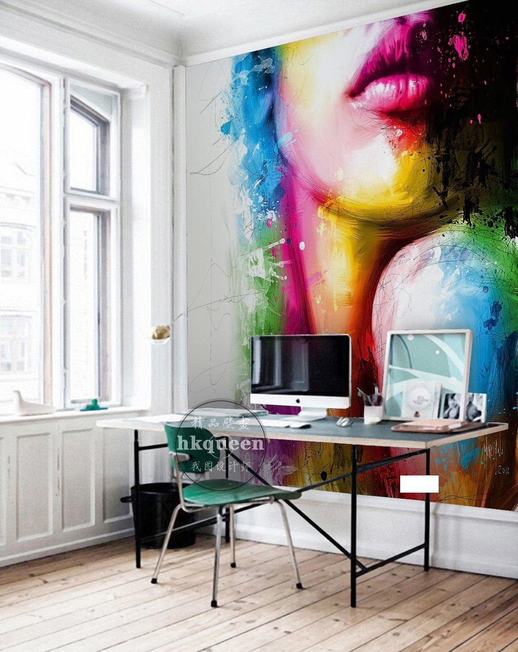 3D Painted Lips 542 Wall Murals Wallpaper AJ Wallpaper 2