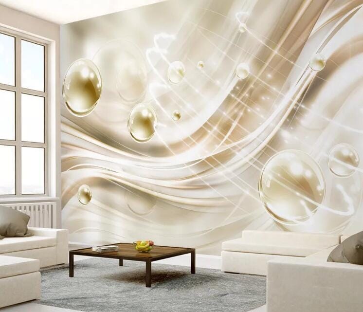 3D Wavy Drops WC100 Wall Murals Wallpaper AJ Wallpaper 2