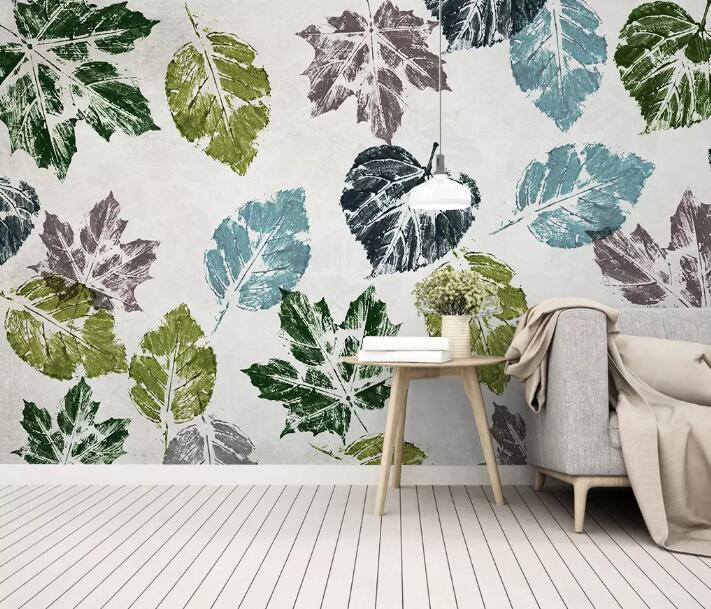 3D Colored Leaves 265 Wall Murals Wallpaper AJ Wallpaper 2