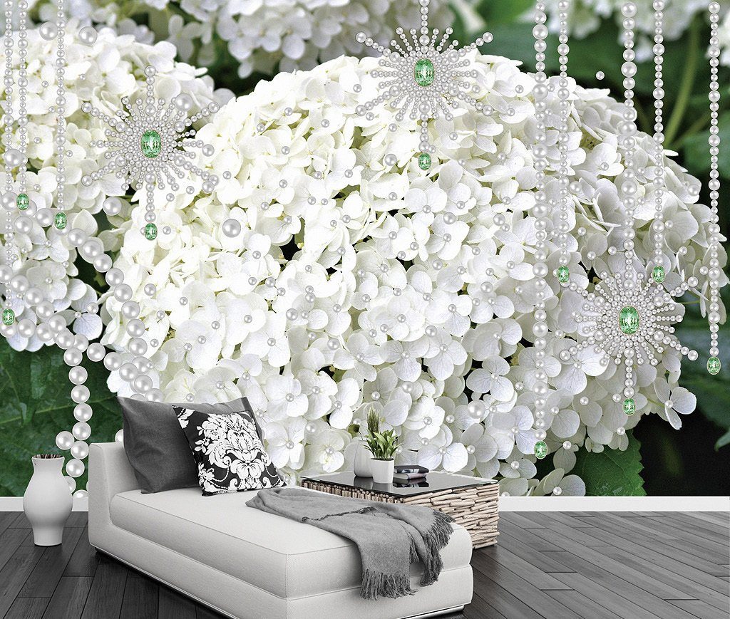 3D Flower Cluster 341 Wall Murals Wallpaper AJ Wallpaper 2