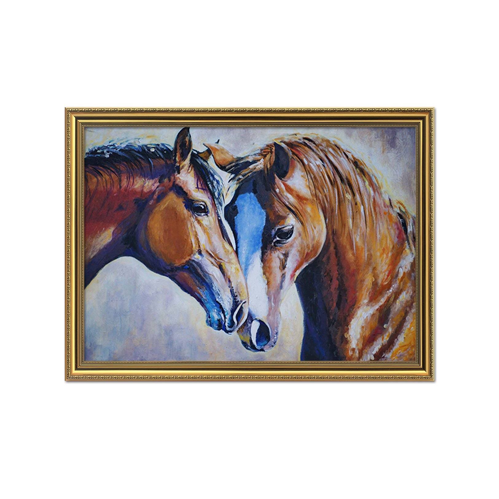 3D Horse Close 065 Fake Framed Print Painting Wallpaper AJ Creativity Home