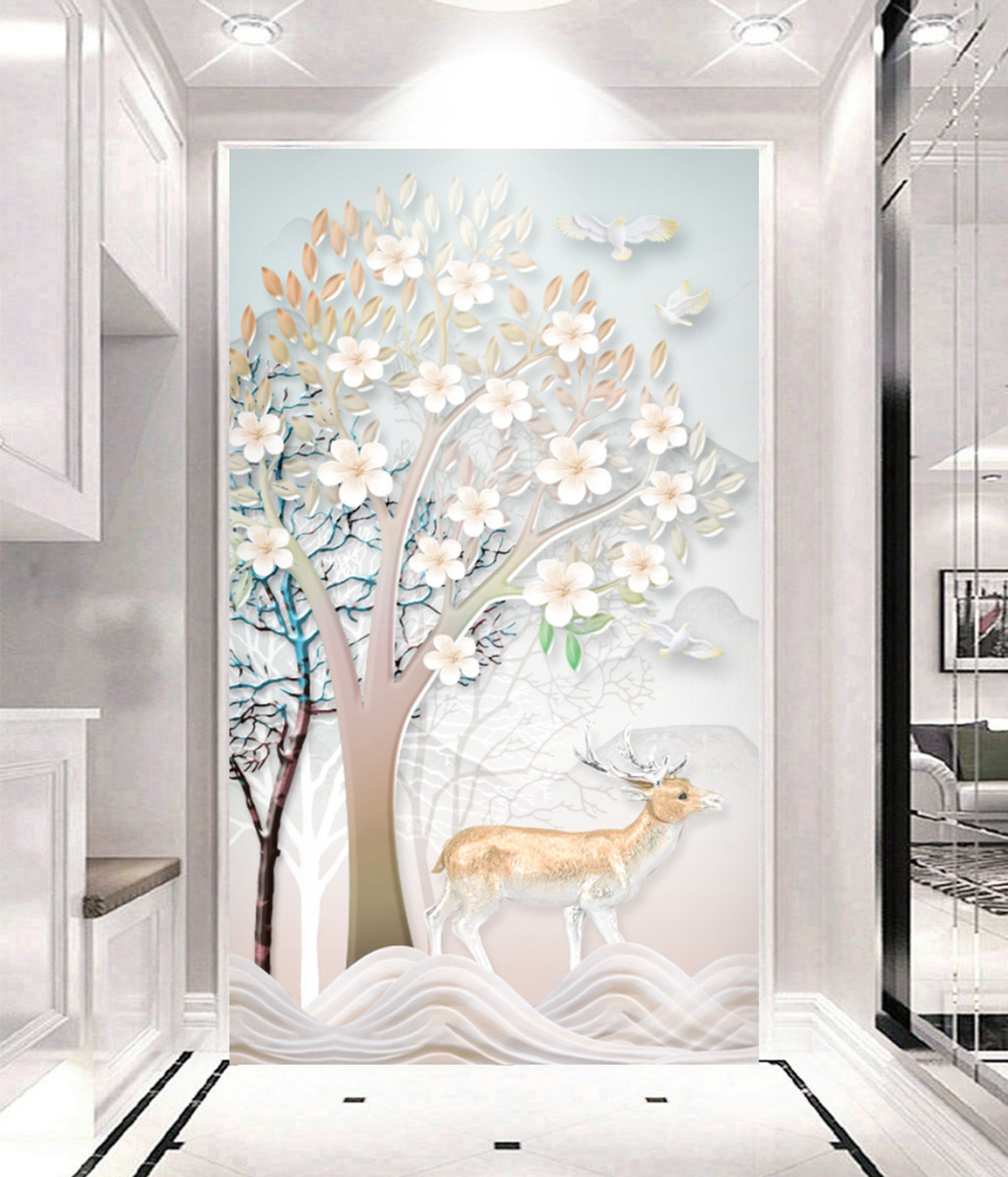3D Tree 108 Wall Murals Wallpaper AJ Wallpaper 2