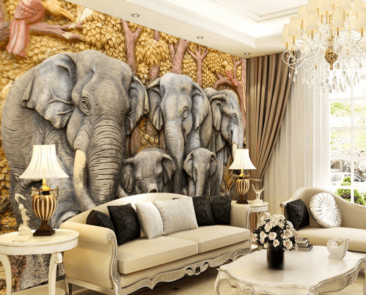 An Elephant Family Wallpaper AJ Wallpaper