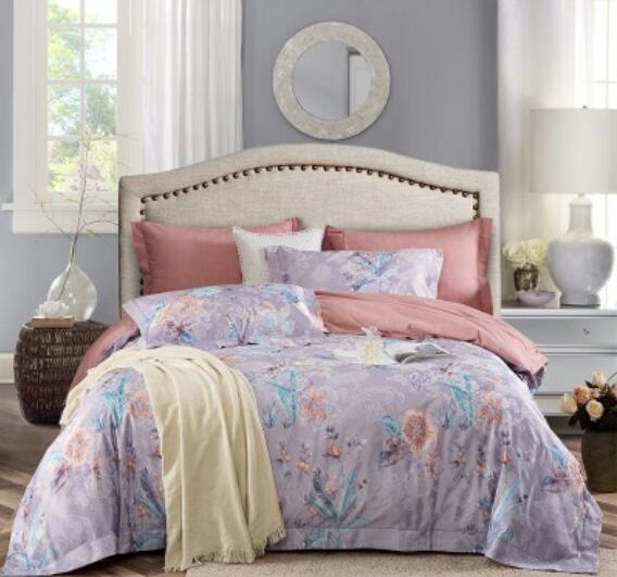 3D Light Purple Flower 14131 Bed Pillowcases Quilt