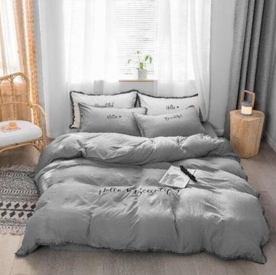 3D Gray 50010 Bed Pillowcases Quilt