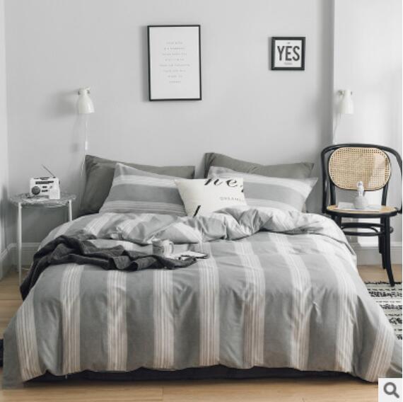 3D Gray Horizontal Stripes 40139 Bed Pillowcases Quilt