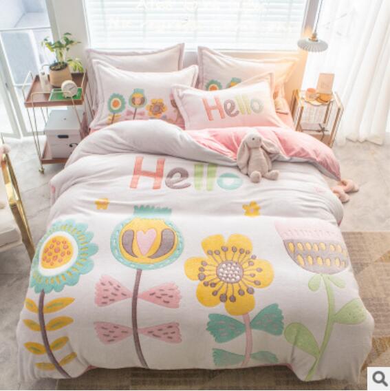 3D Cartoon Flower 14187 Bed Pillowcases Quilt