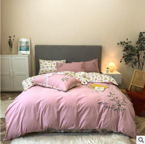 3D Pink Flowers 40200 Bed Pillowcases Quilt
