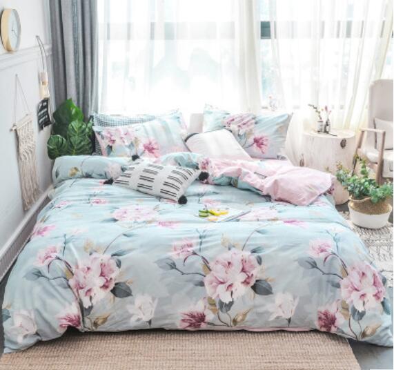 3D Light Green Flowers 40081 Bed Pillowcases Quilt