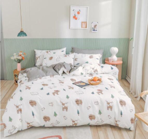 3D Deer Ox Tree 40080 Bed Pillowcases Quilt