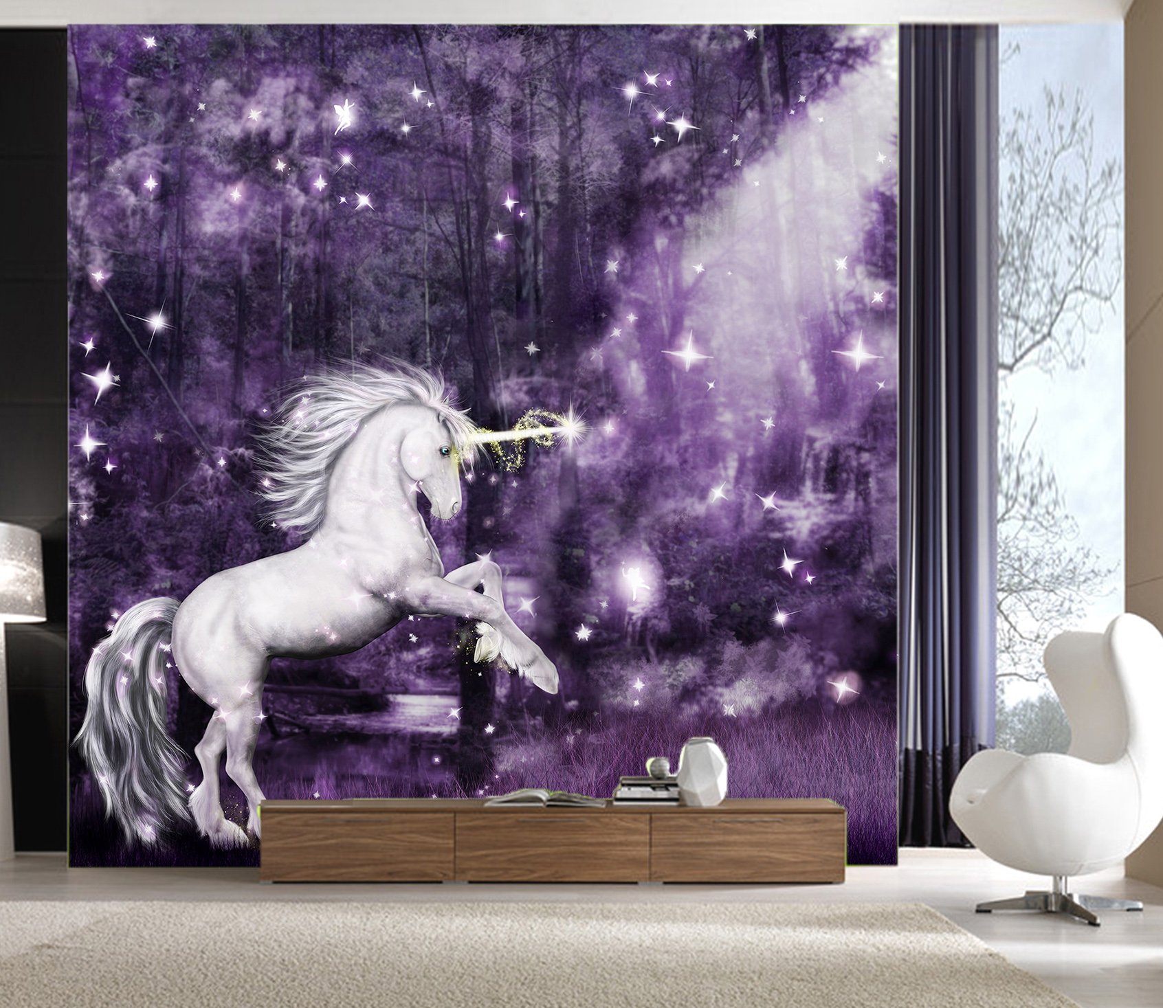 3D Night Star Unicorn 192 Wallpaper AJ Wallpaper