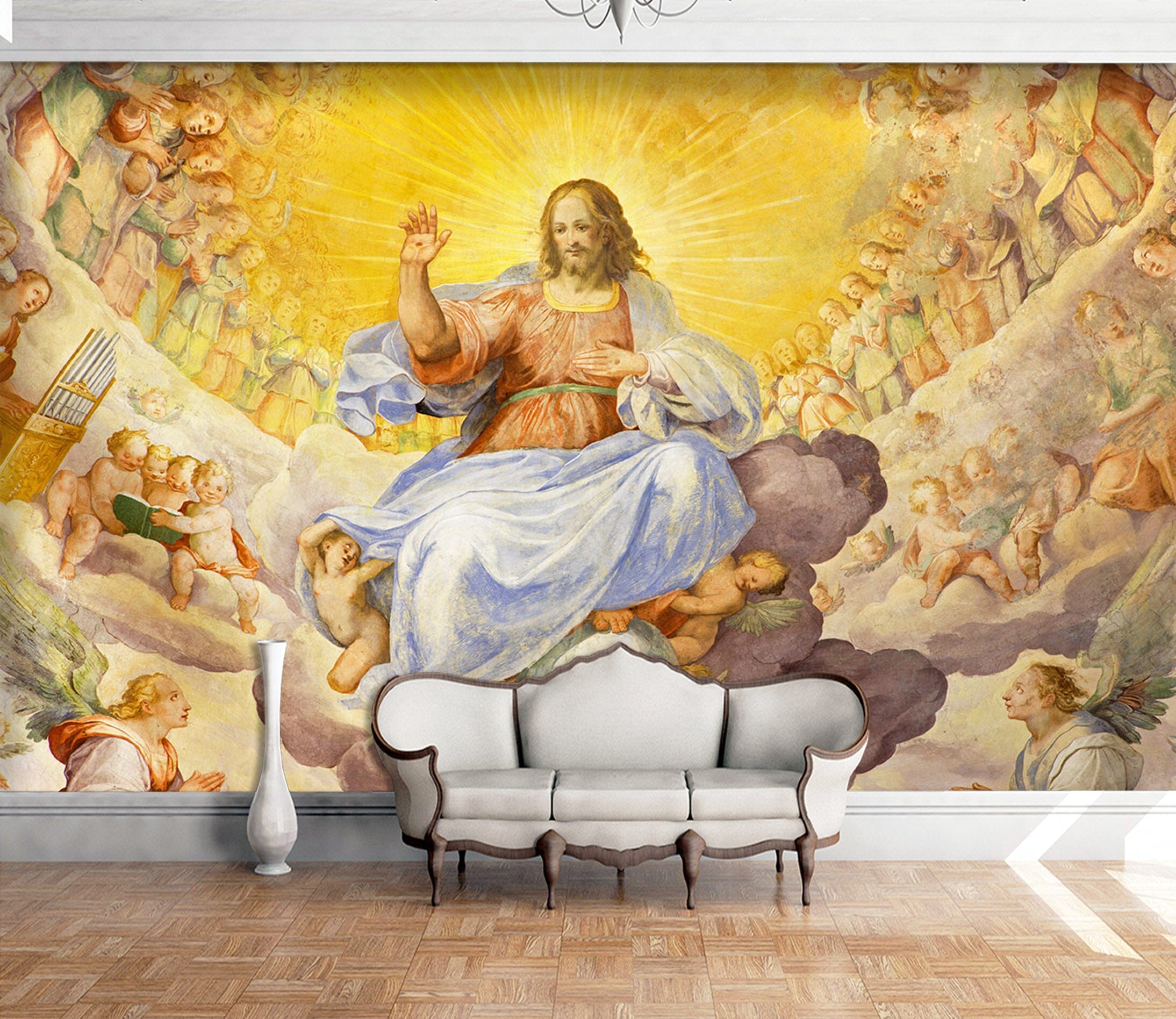3D Golden Angel 1564 Wall Murals Wallpaper AJ Wallpaper 2