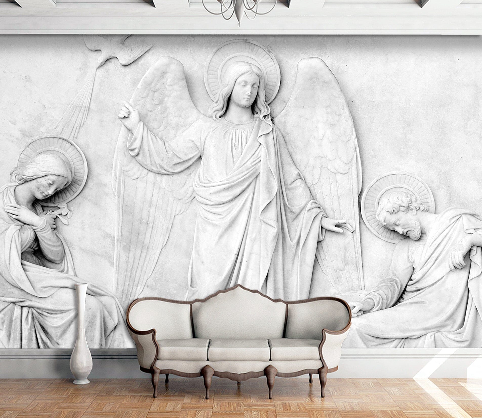 3D Carving Angel 1596 Wall Murals Wallpaper AJ Wallpaper 2