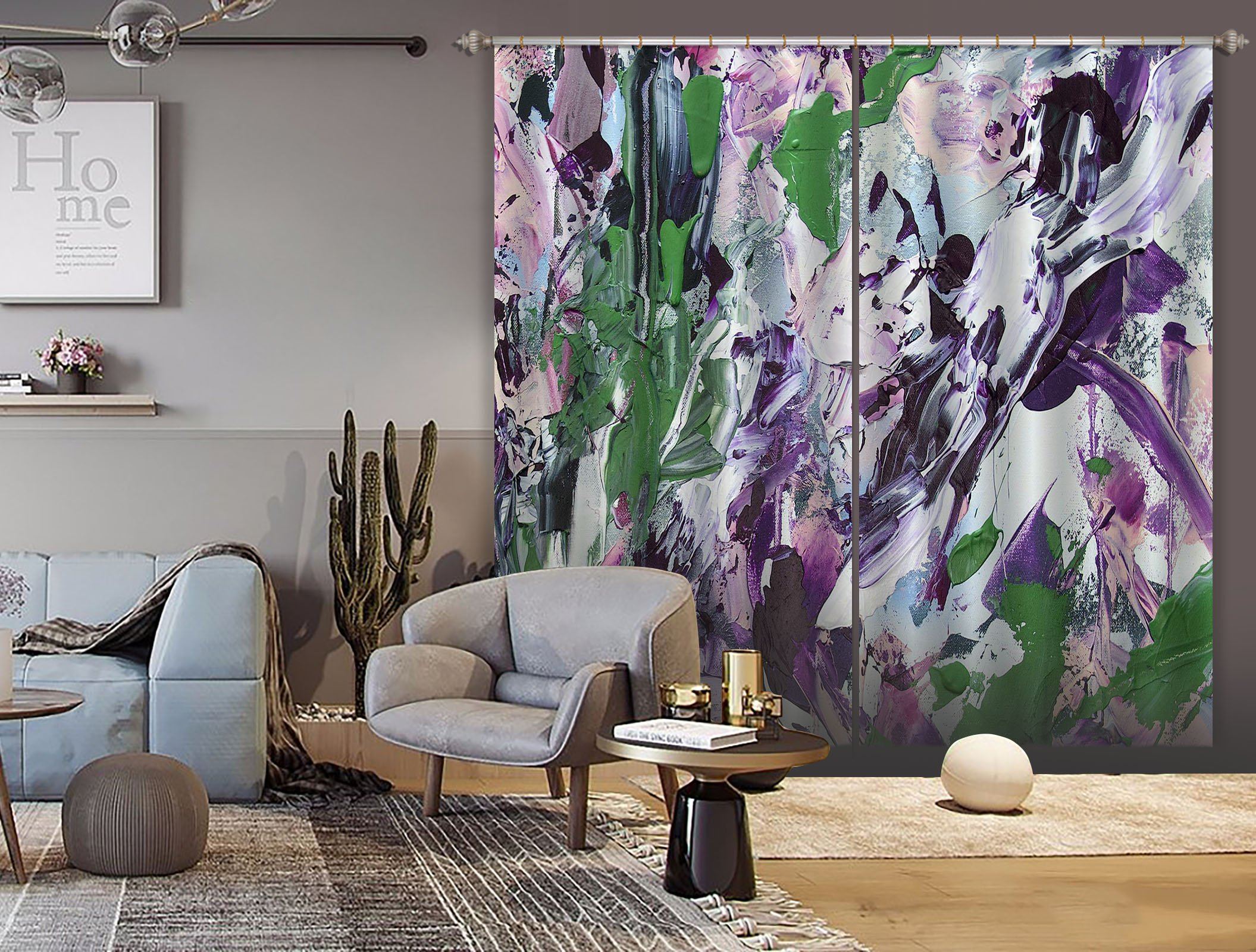 3D Abstract Flowers 252 Allan P. Friedlander Curtain Curtains Drapes Curtains AJ Creativity Home