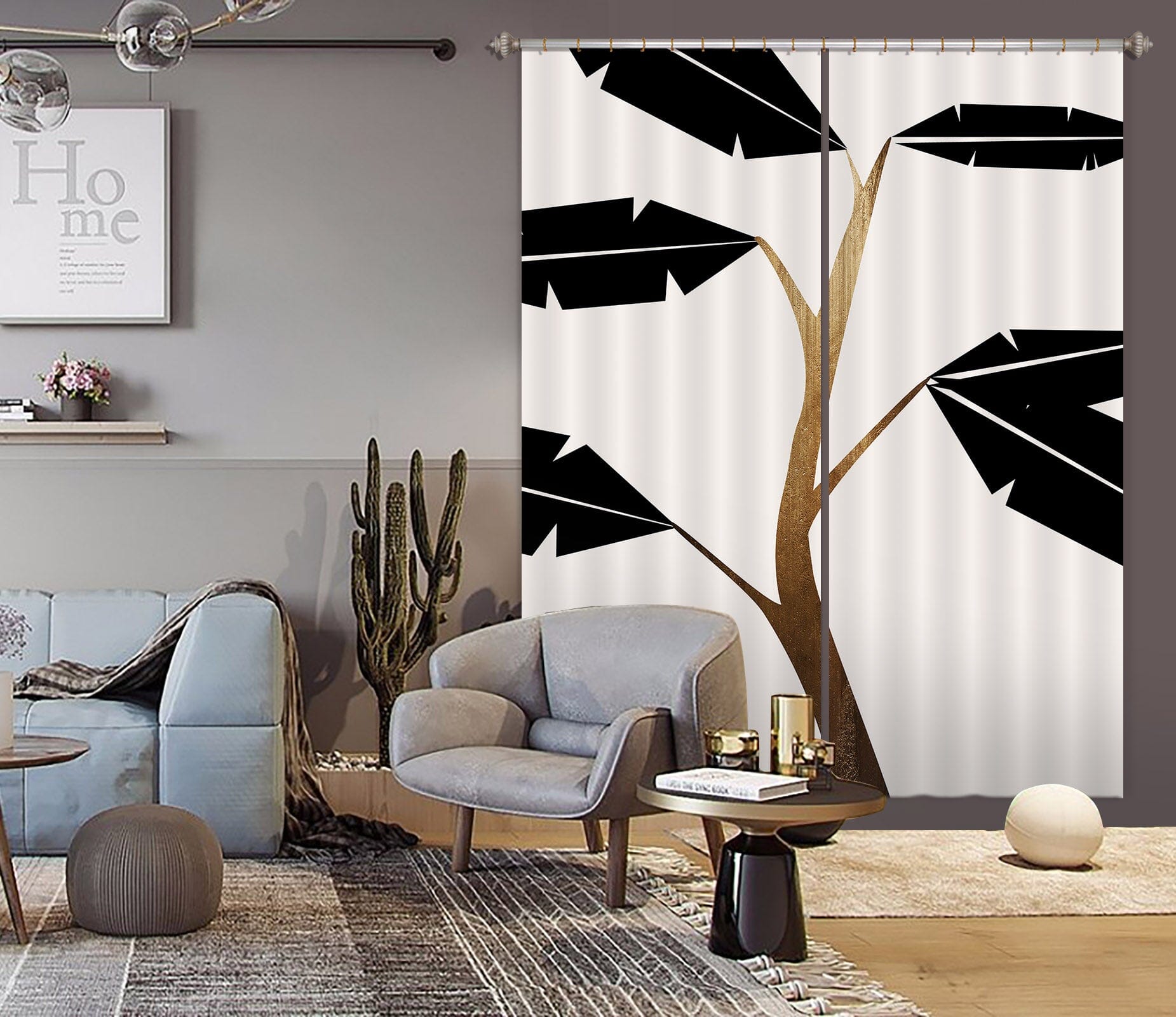 3D Banana Tree 1011 Boris Draschoff Curtain Curtains Drapes Curtains AJ Creativity Home