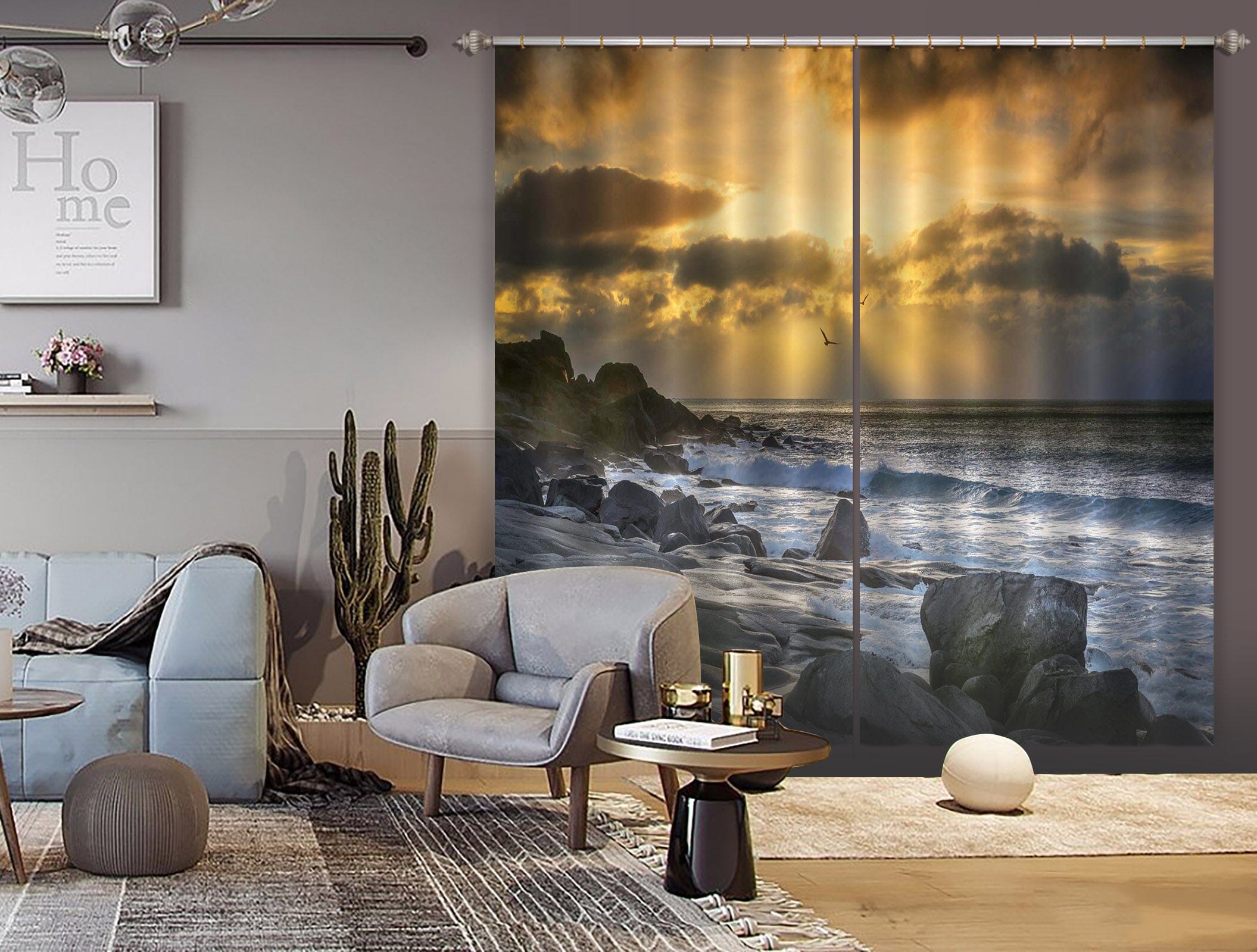 3D River Stones 141 Marco Carmassi Curtain Curtains Drapes Curtains AJ Creativity Home