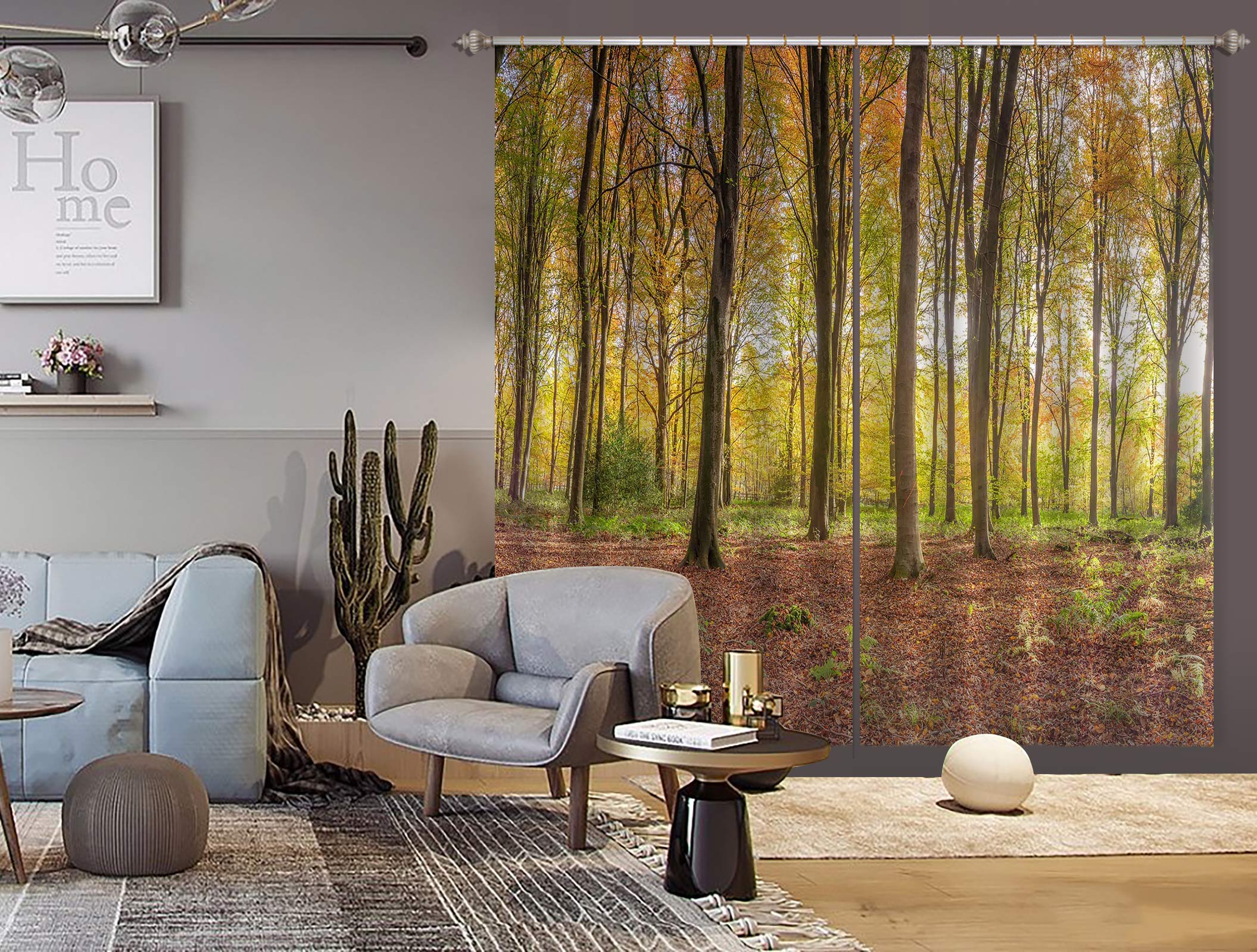 3D Sunshine Forest 6574 Assaf Frank Curtain Curtains Drapes