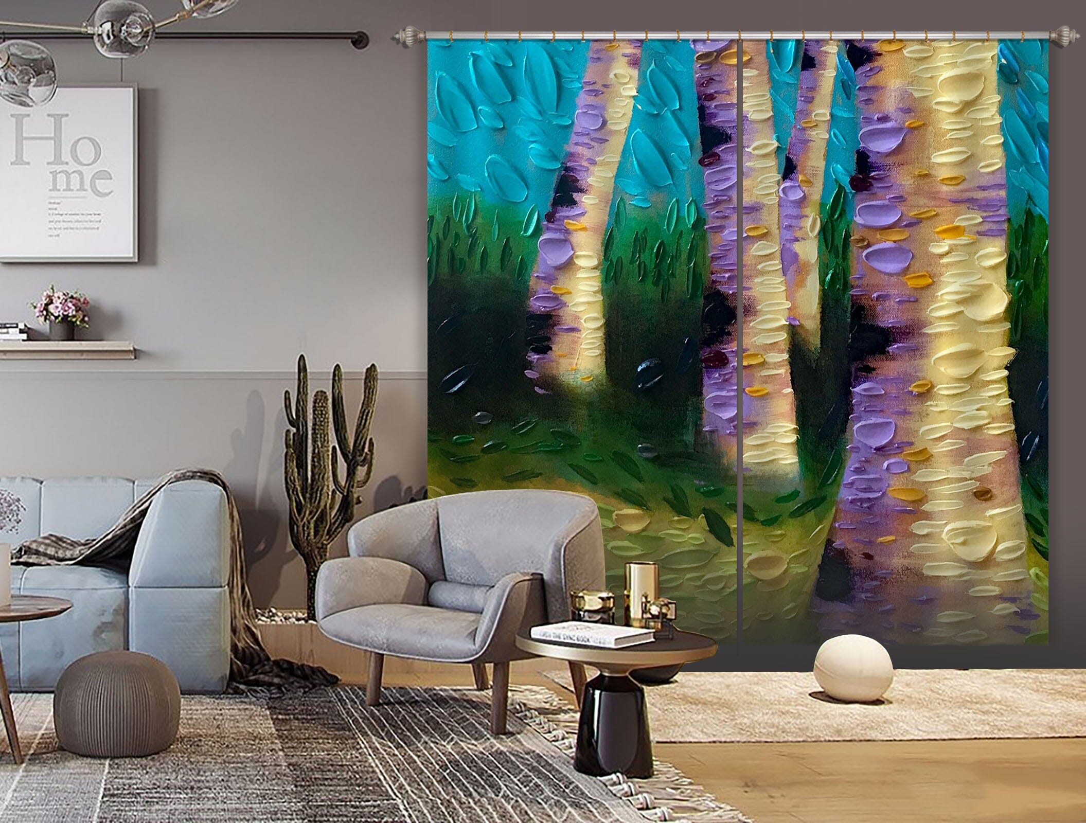 3D Garden Mystery Panel 045 Dena Tollefson Curtain Curtains Drapes Curtains AJ Creativity Home