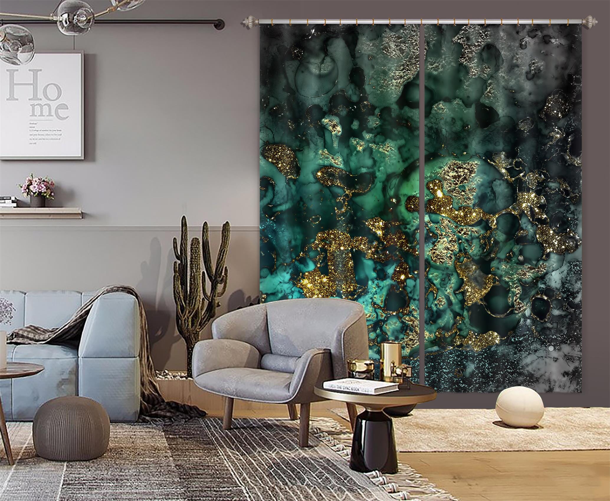 3D Green Texture 187 Uta Naumann Curtain Curtains Drapes Curtains AJ Creativity Home