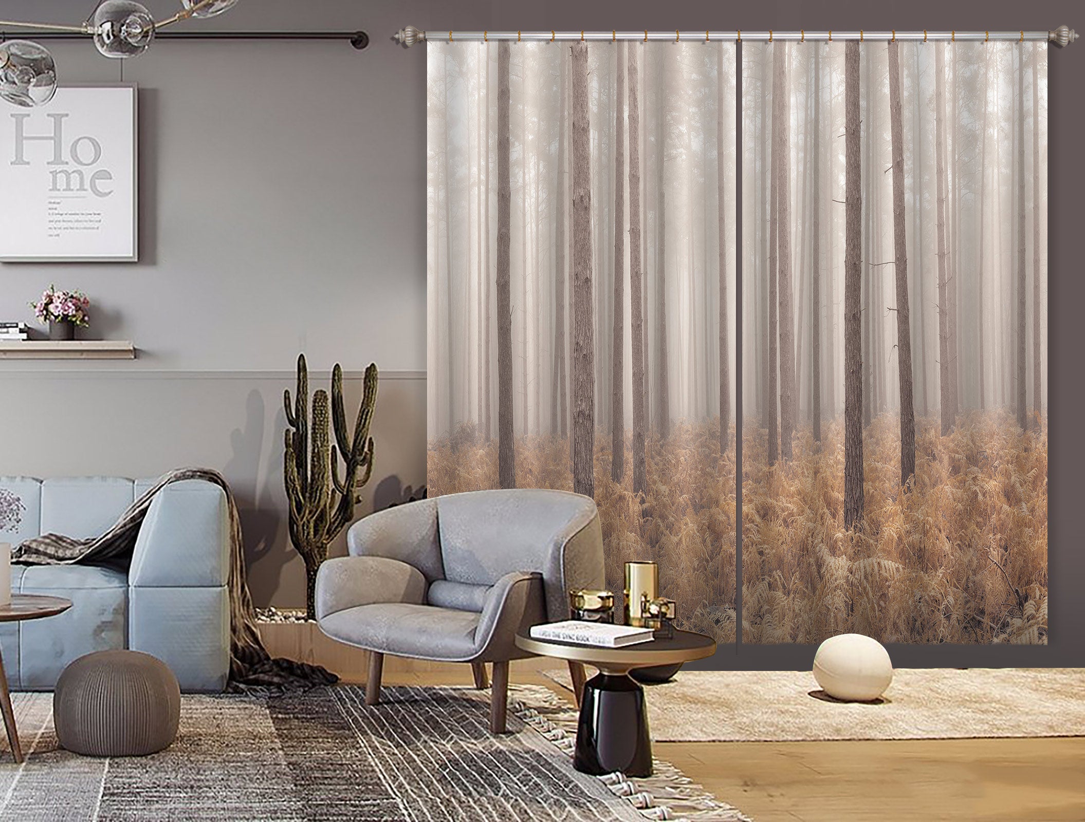 3D Forest Meadow 6590 Assaf Frank Curtain Curtains Drapes