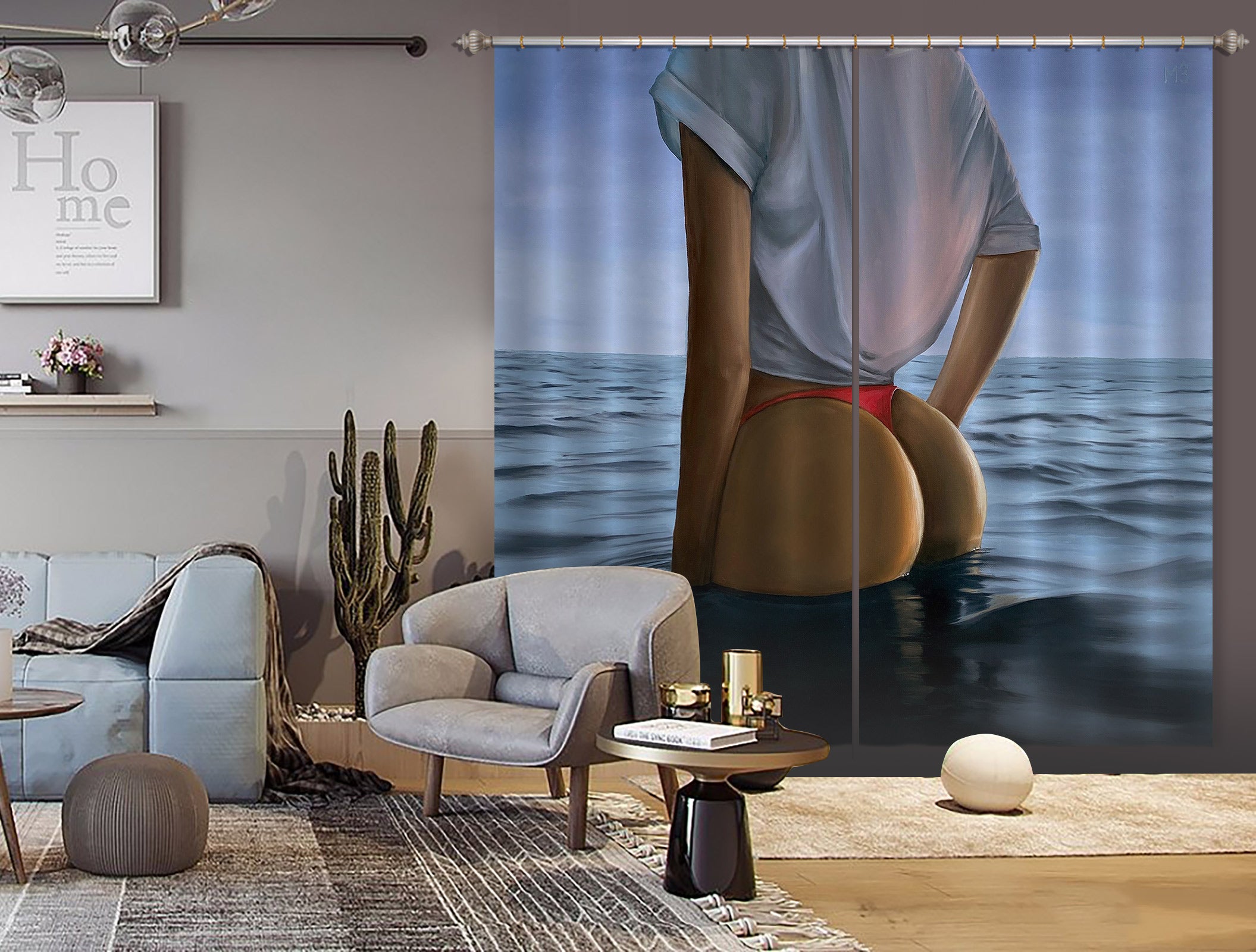 3D Woman Figure 9776 Marina Zotova Curtain Curtains Drapes