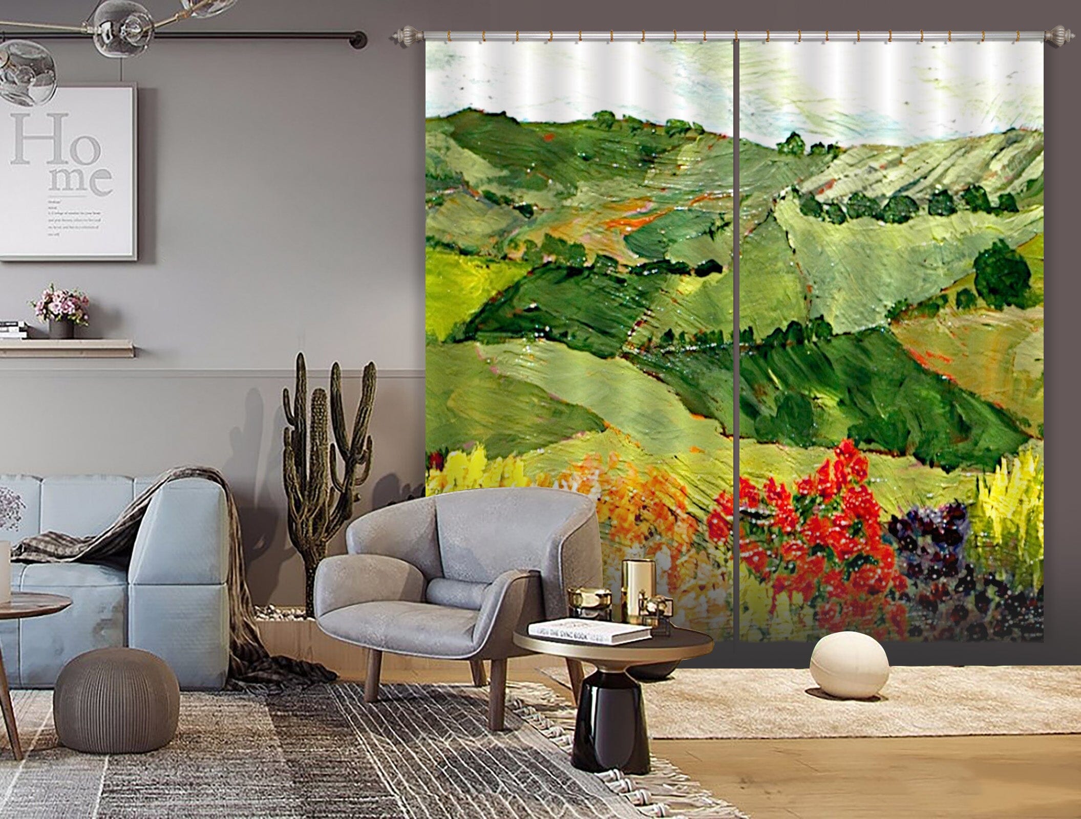 3D Spring Garden 129 Allan P. Friedlander Curtain Curtains Drapes Curtains AJ Creativity Home