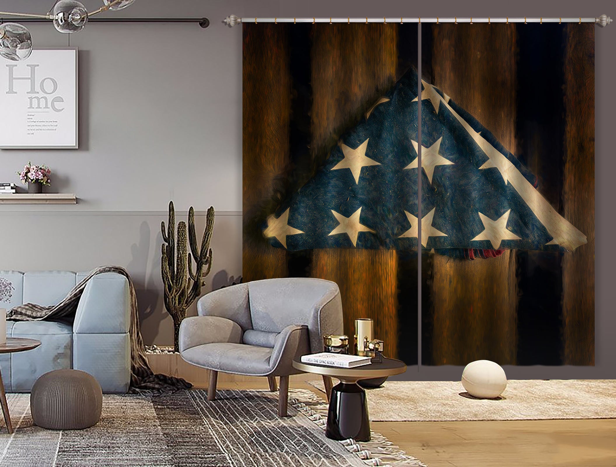 3D Blue Star Cloth 5342 Beth Sheridan Curtain Curtains Drapes