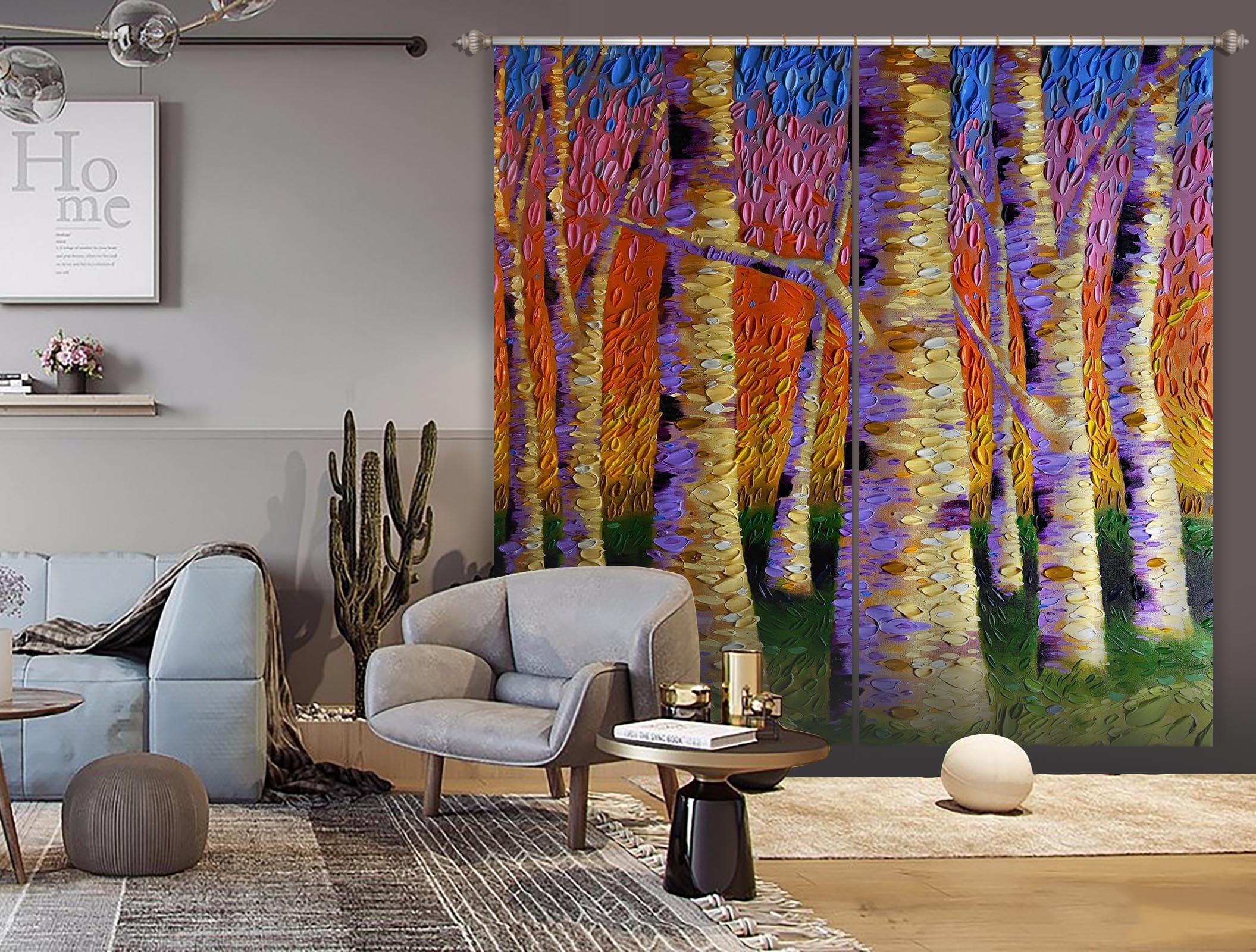 3D Rainbow Connection 057 Dena Tollefson Curtain Curtains Drapes Curtains AJ Creativity Home