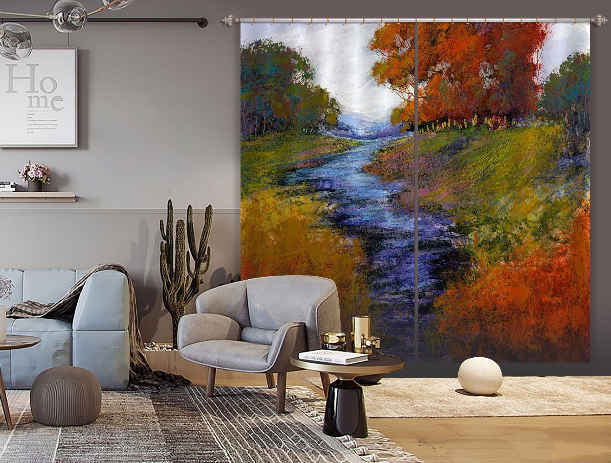 3D Small River Water 248 Michael Tienhaara Curtain Curtains Drapes Curtains AJ Creativity Home