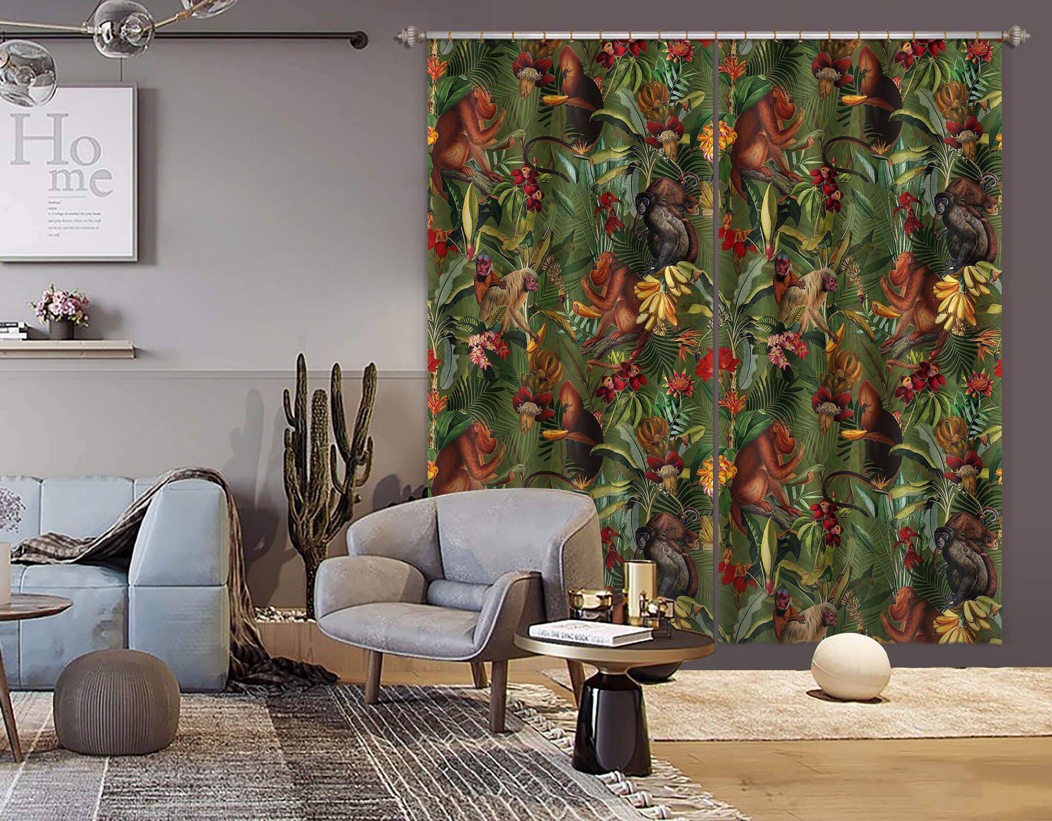 3D Lush Foliage 128 Uta Naumann Curtain Curtains Drapes Curtains AJ Creativity Home