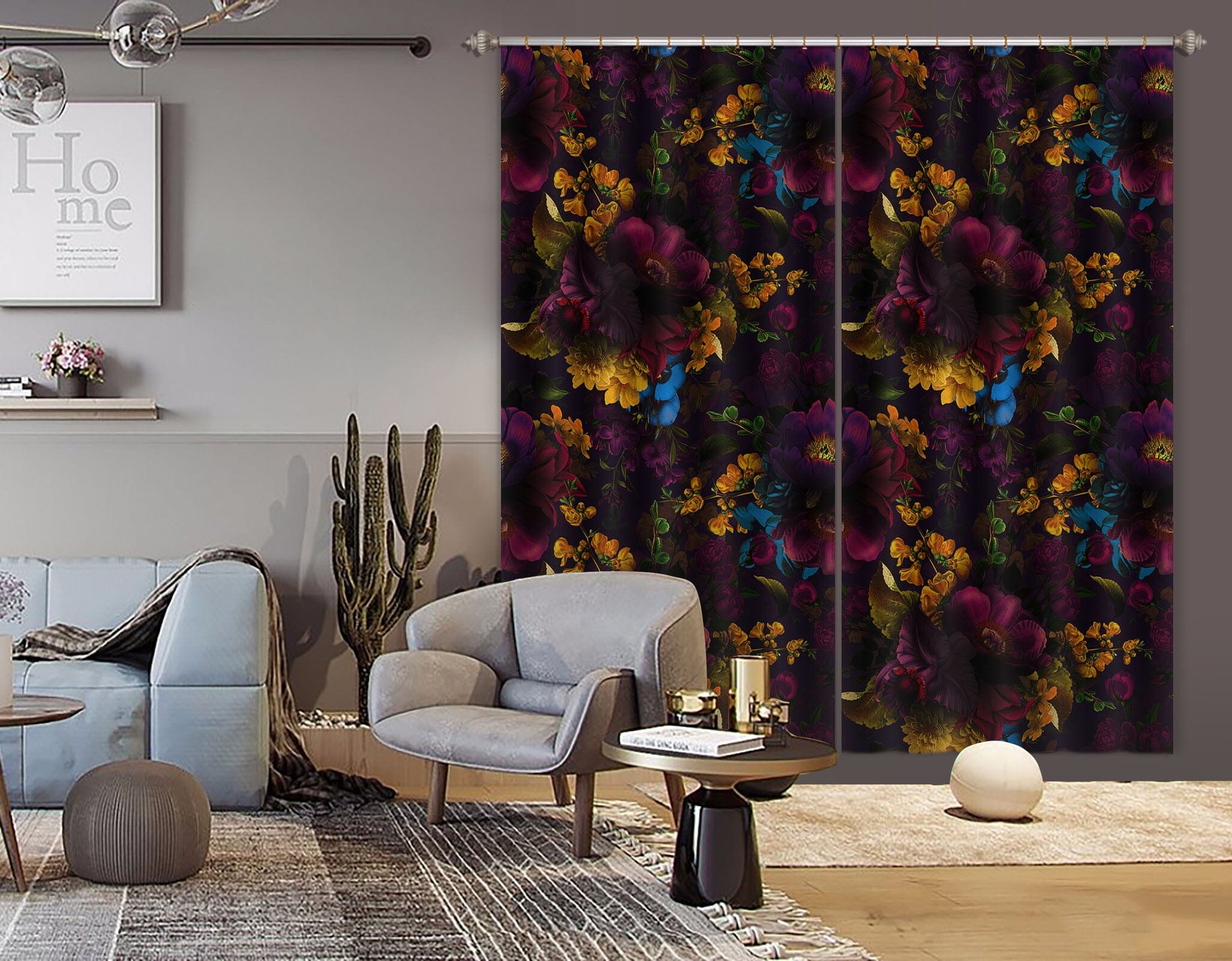 3D Painted Leaves 166 Uta Naumann Curtain Curtains Drapes Curtains AJ Creativity Home