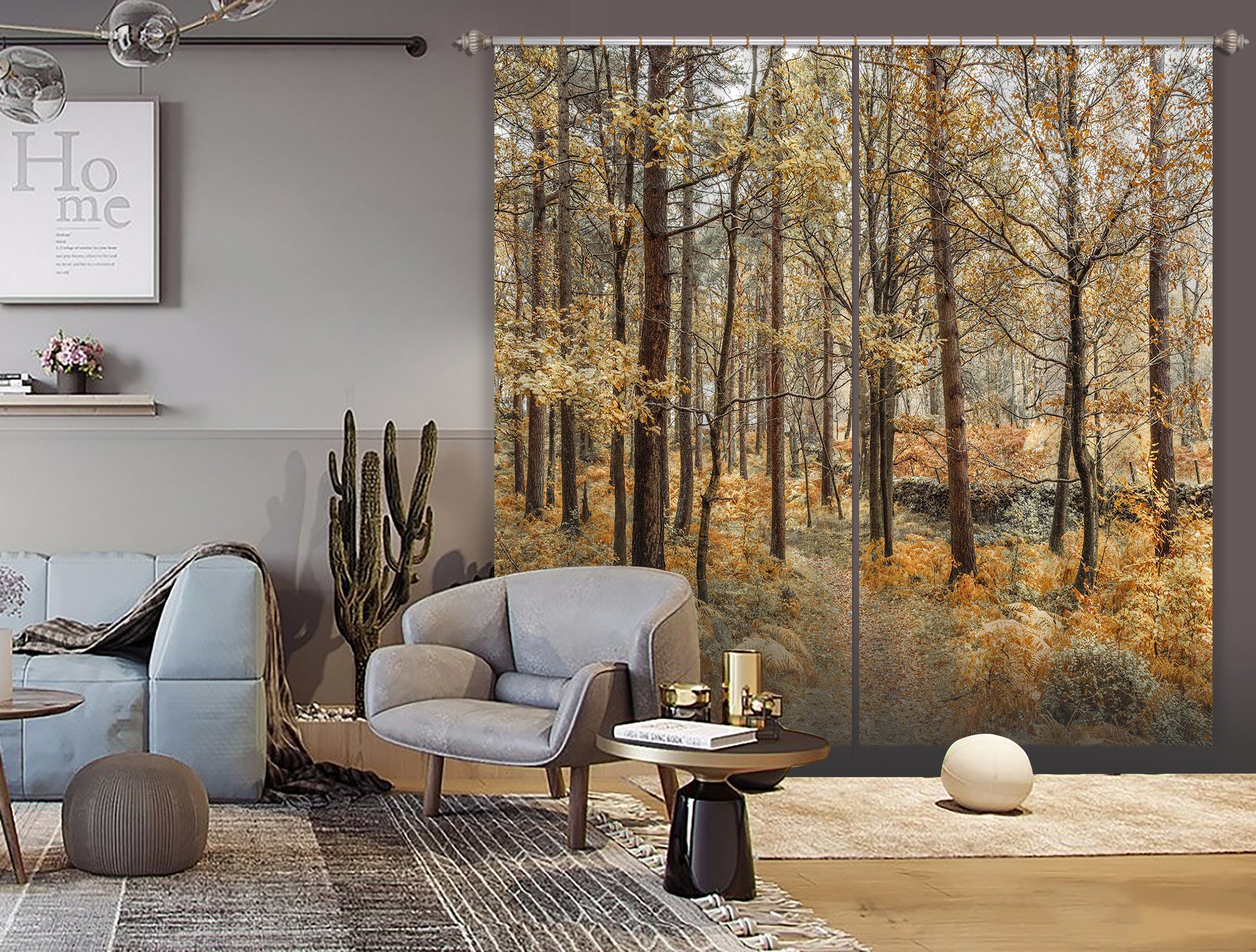 3D Maple Forest 066 Assaf Frank Curtain Curtains Drapes