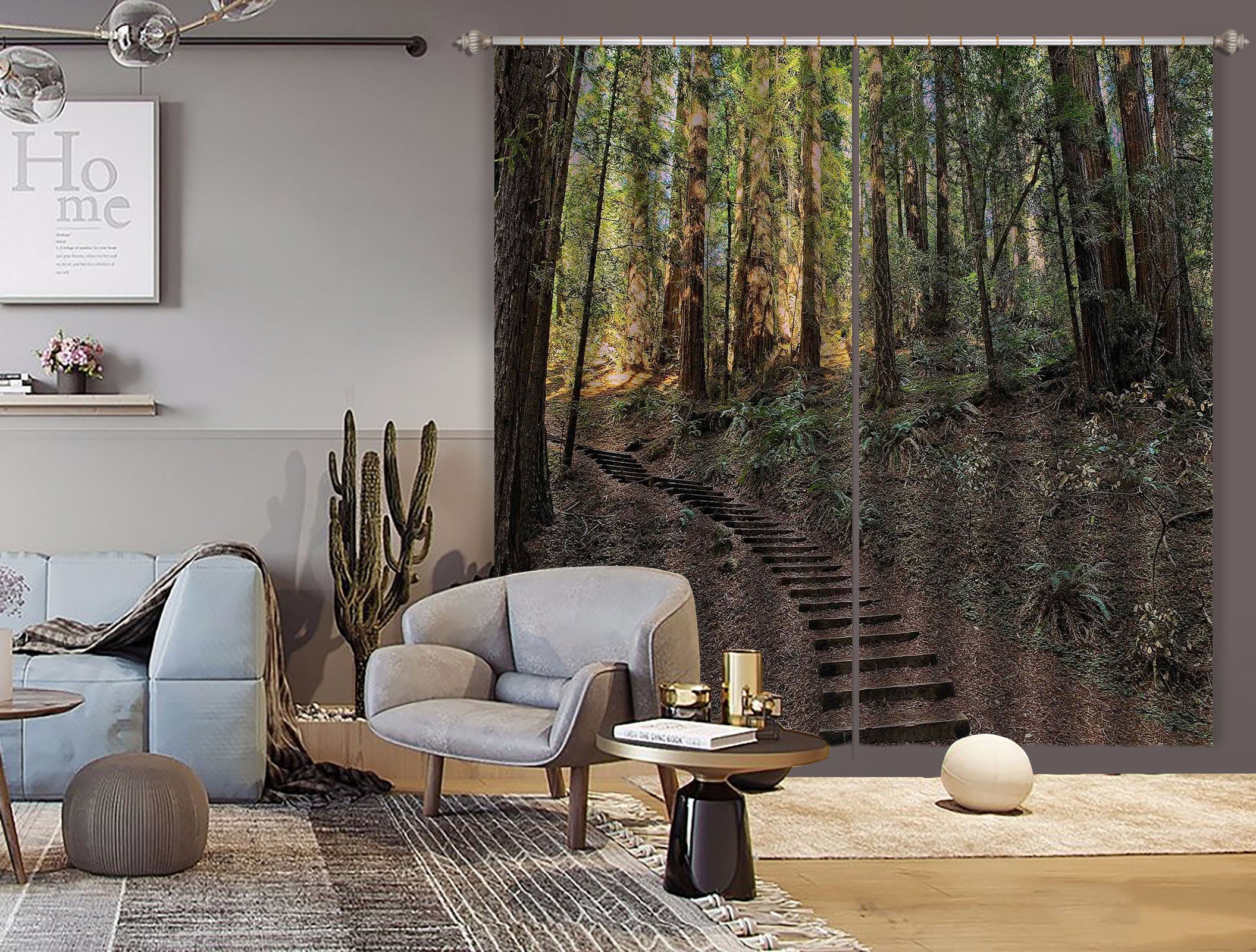 3D Forest Walkway 61220 Kathy Barefield Curtain Curtains Drapes