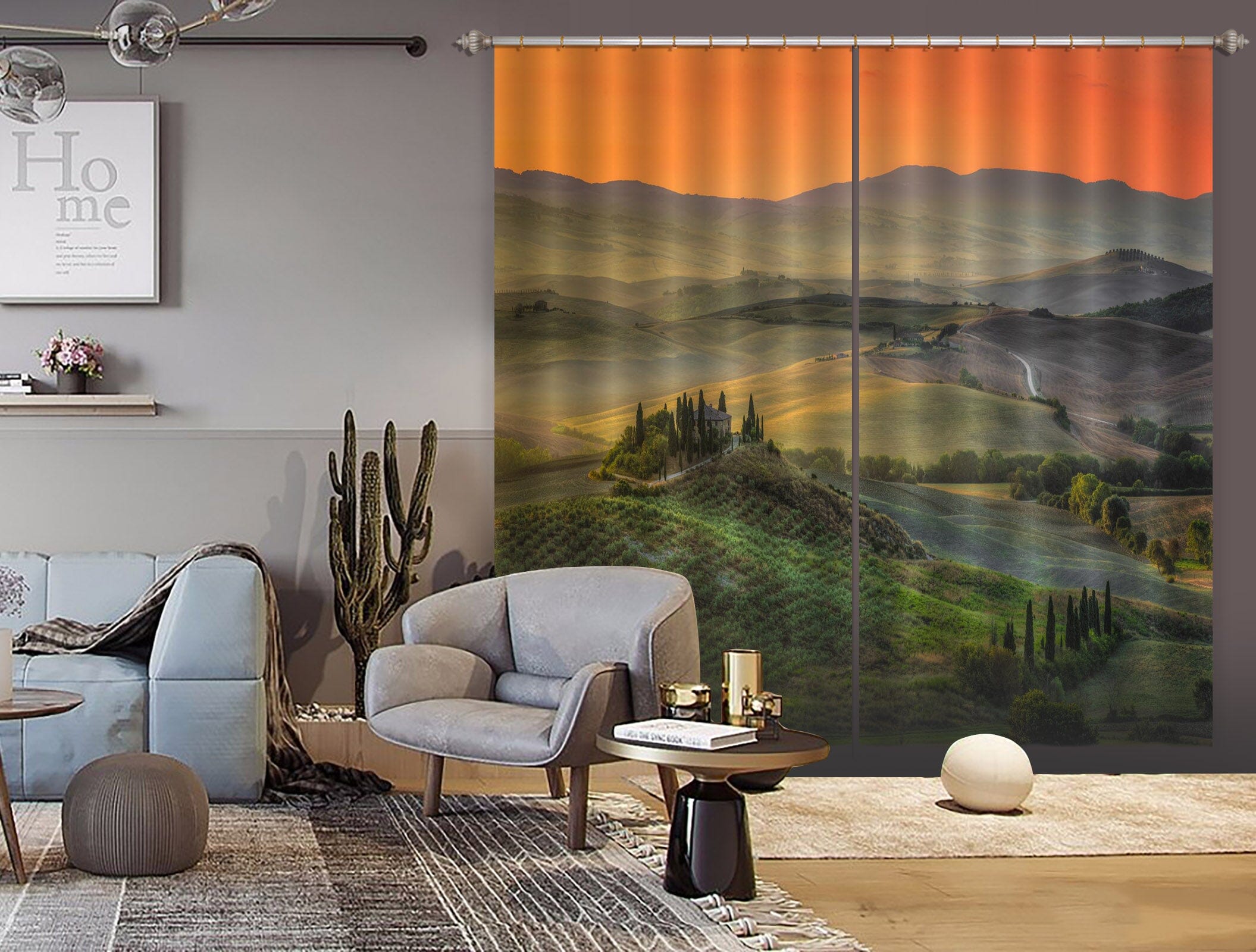 3D Valley At Dusk 104 Marco Carmassi Curtain Curtains Drapes Curtains AJ Creativity Home