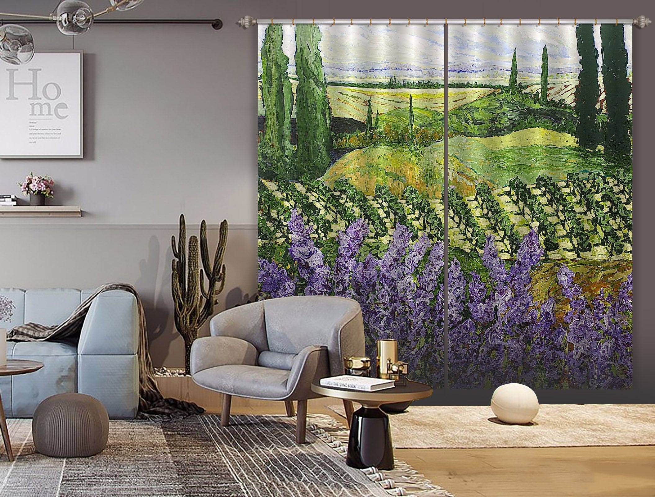 3D Purple Flowers 121 Allan P. Friedlander Curtain Curtains Drapes Curtains AJ Creativity Home