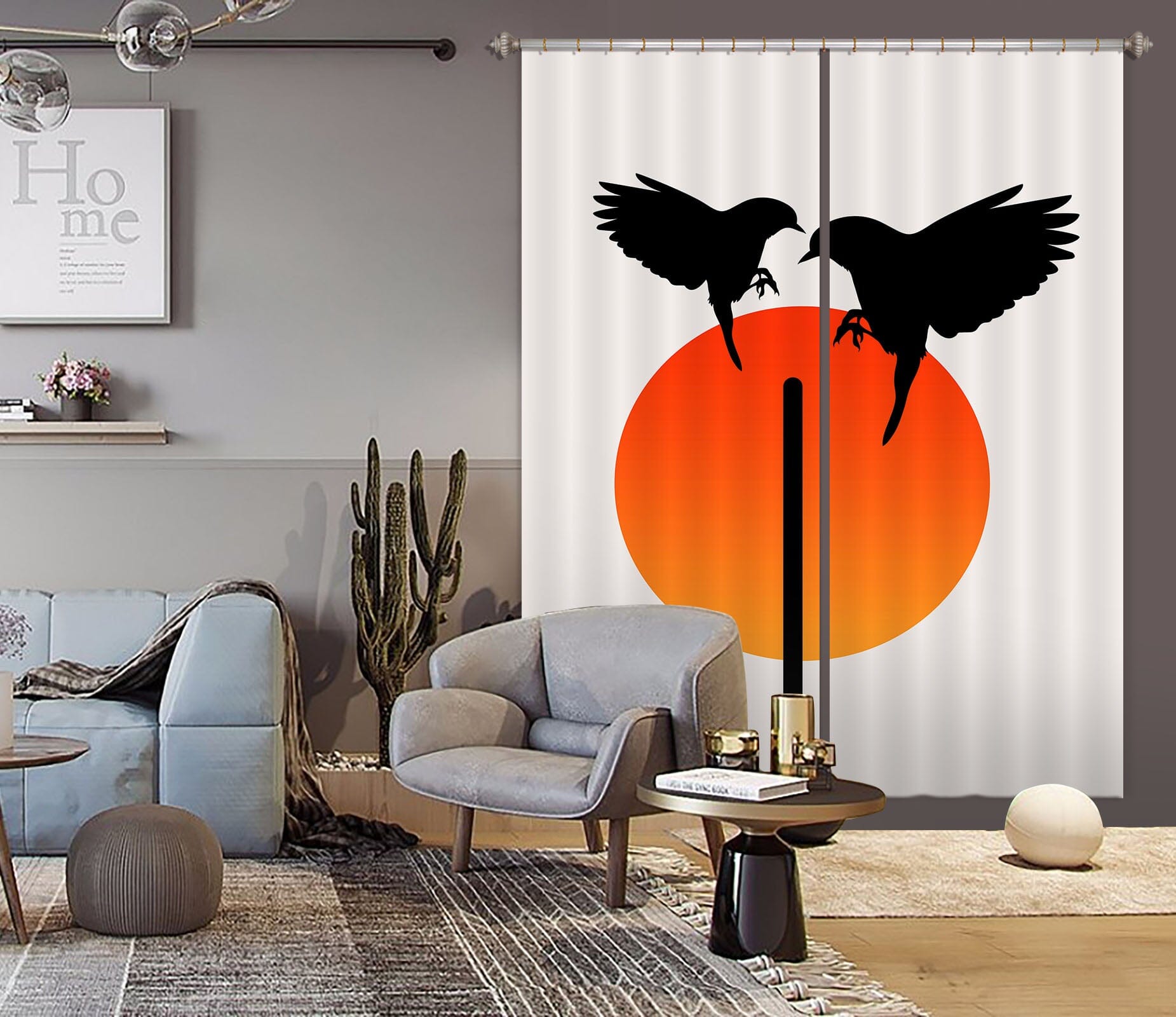 3D Magpie Wings 1131 Boris Draschoff Curtain Curtains Drapes Curtains AJ Creativity Home